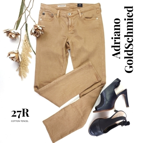 New AG Adriano GoldSchmied Tan The Legging Ankle Sz 27R - Picture 1 of 15